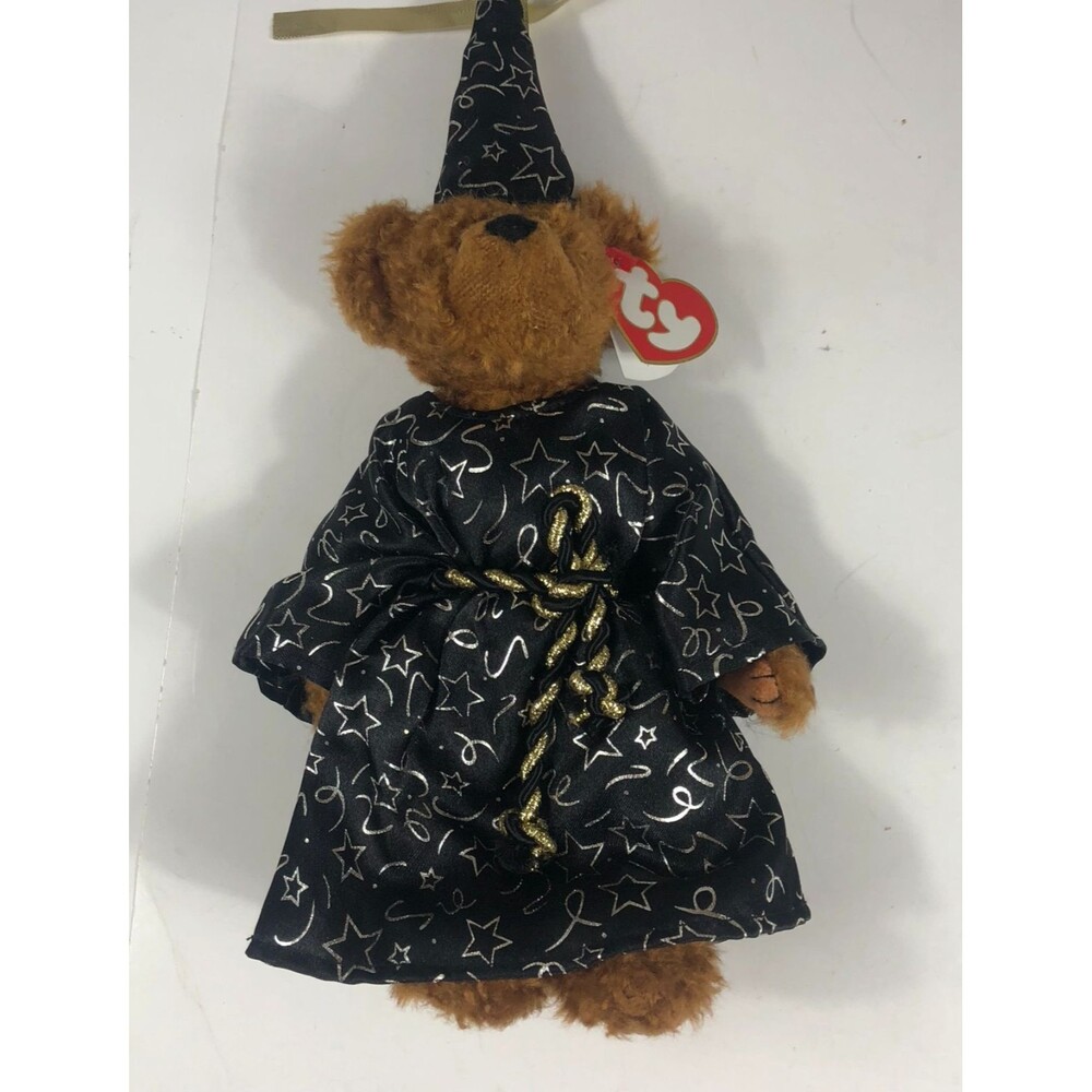 Ty Attic Treasures Beanie Baby Merwyn The Wizard Jointed Teddy Bear Plush